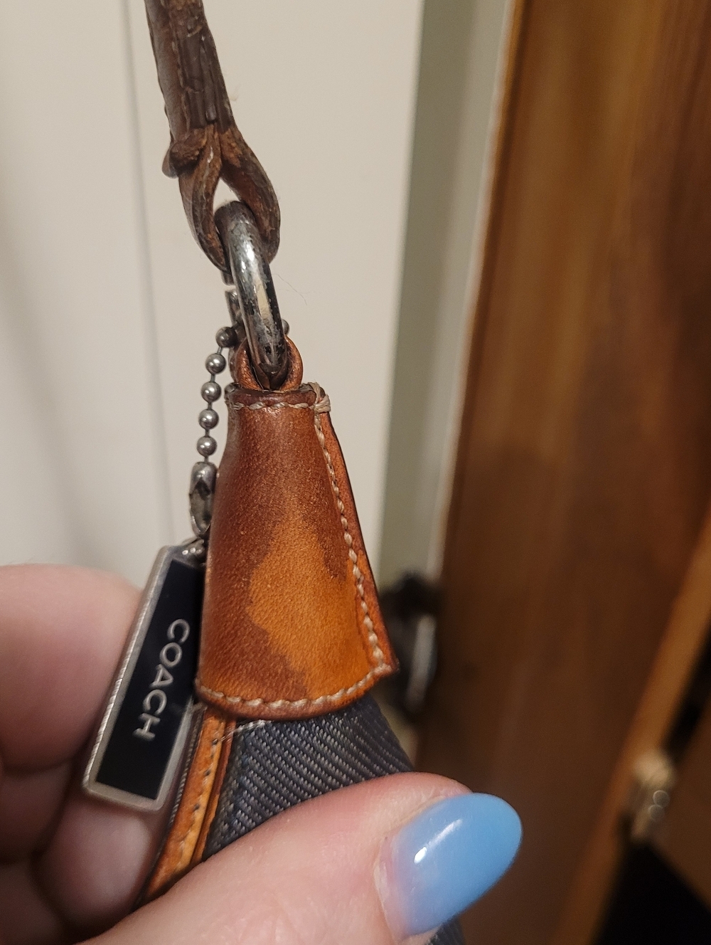 Vintage Coach Hamptons Denim Clip Hobo Bag Small Y2K 90s - Picture 5 of 16